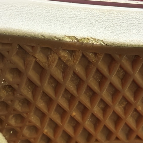 Maroon White Old School Sneakers Van Women Size 9.5 - Picture 10 of 16